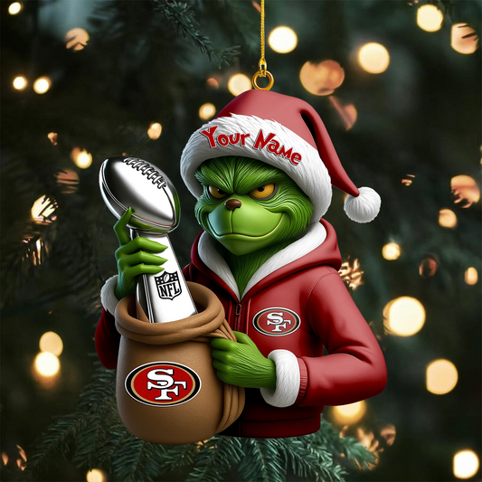 Premium NFL SF x The Grinch Christmas Ornament V1 NMD TTV
