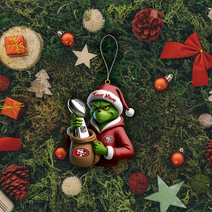 Premium NFL SF x The Grinch Christmas Ornament V1 NMD TTV