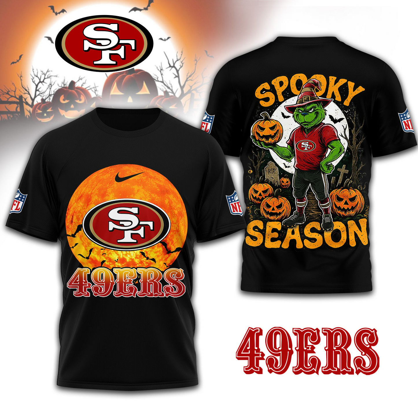 Premium NFL SF49 Spooky Season T-shirt V14 NMD TTV