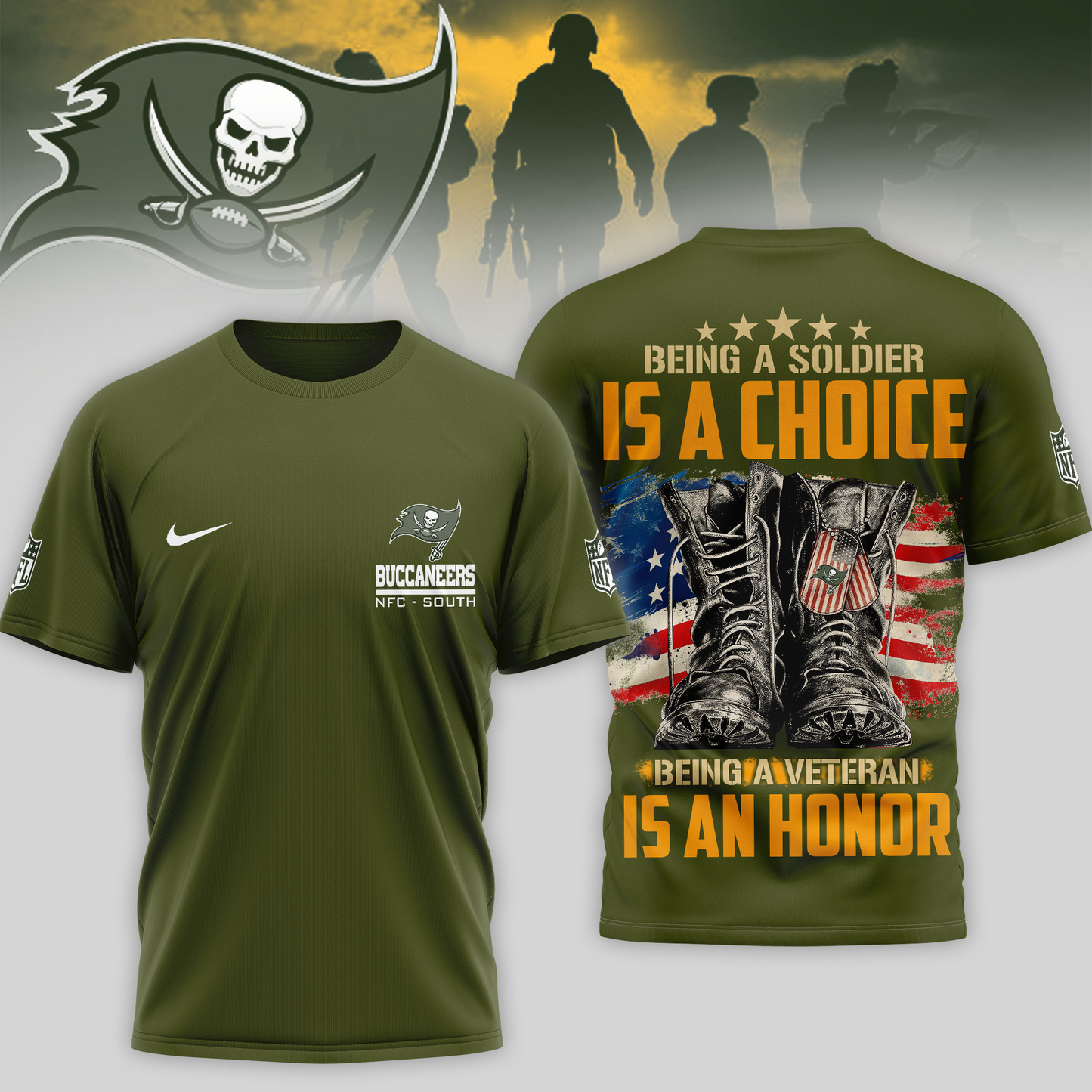 Premium NFL TB Army Veteran Shirt V1 NMD 221025 TTV