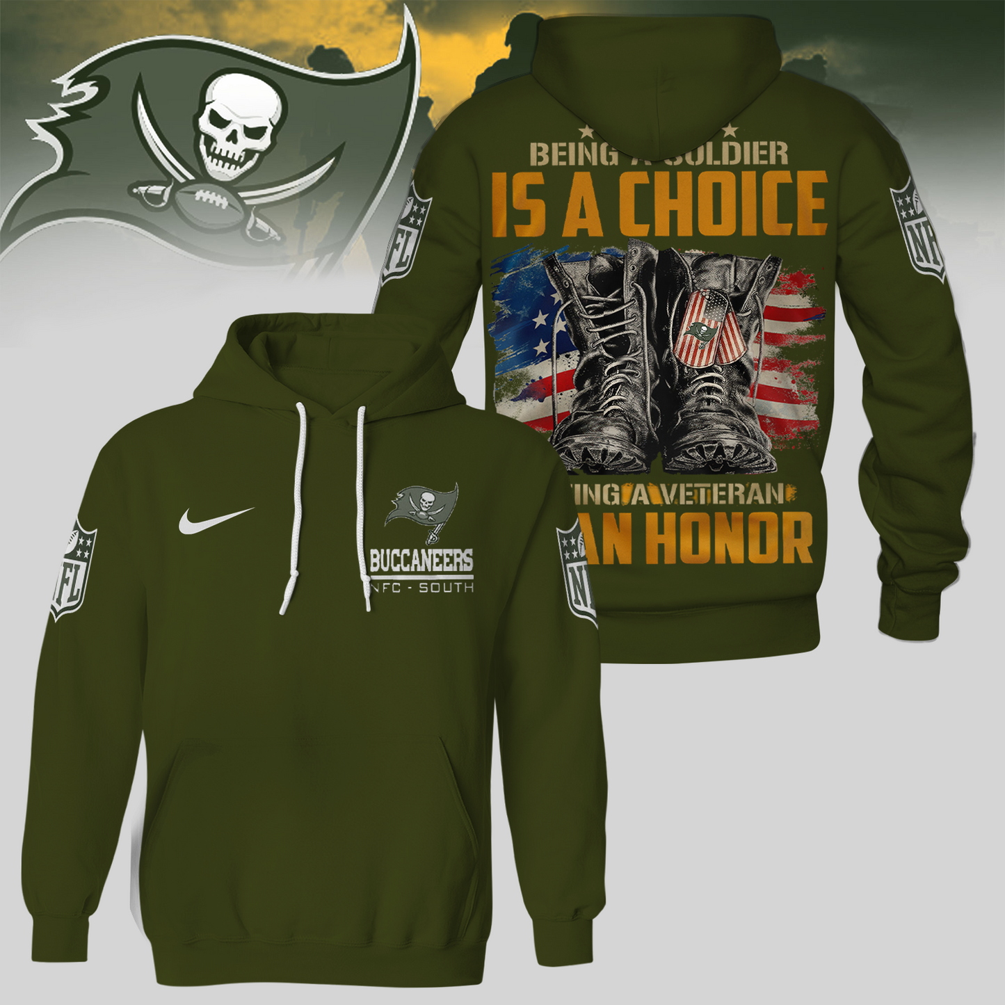 Premium NFL TB Army Veteran Shirt V1 NMD 221025 TTV