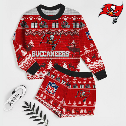 Premium NFL TB Holiday Sweatshirt & Shorts Set V1 NMD TTV