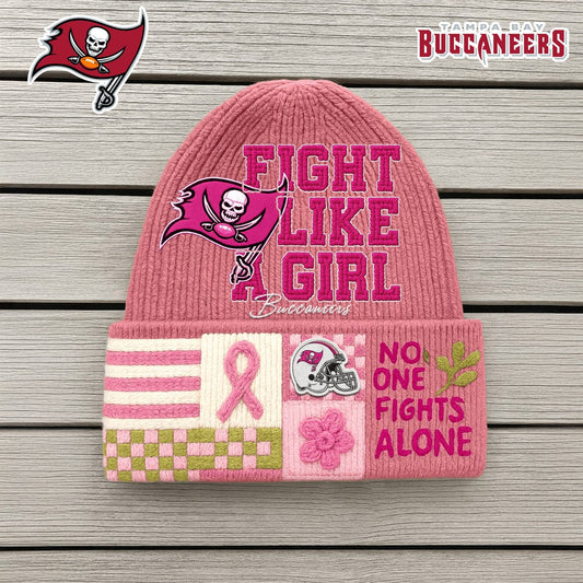 Premium NFL TB x Fight Like A Girl Beanie Hat NDT NHM