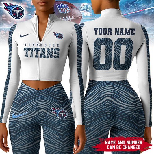 Premium NFL TEN Long-Sleeve Crop Top Sports Jacket and Leggings V1 NMD TTV