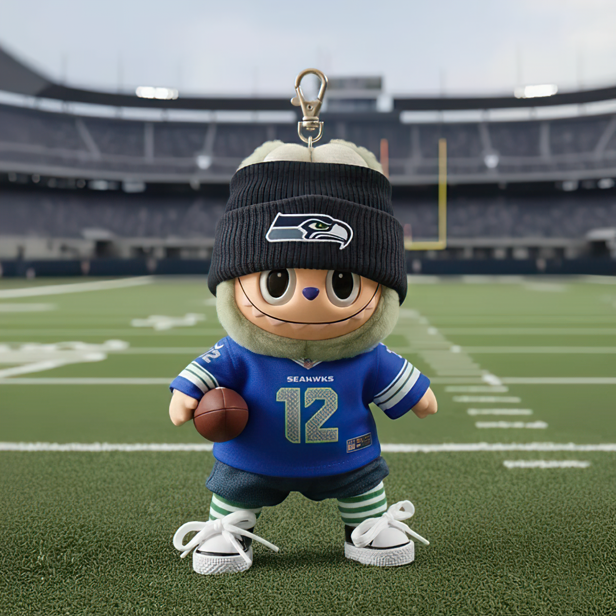 Premium NFL TEN x Labubu Mini Plush Keychain V1 NMD TTV