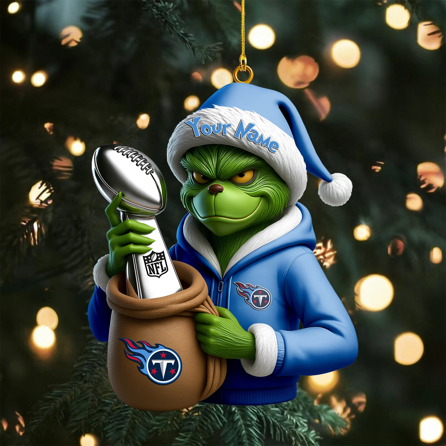 Premium NFL TEN x The Grinch Christmas Ornament V1 NMD TTV