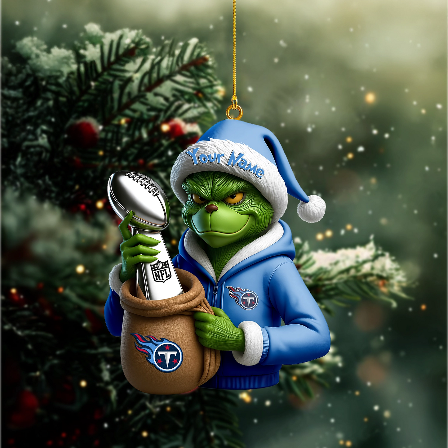 Premium NFL TEN x The Grinch Christmas Ornament V1 NMD TTV
