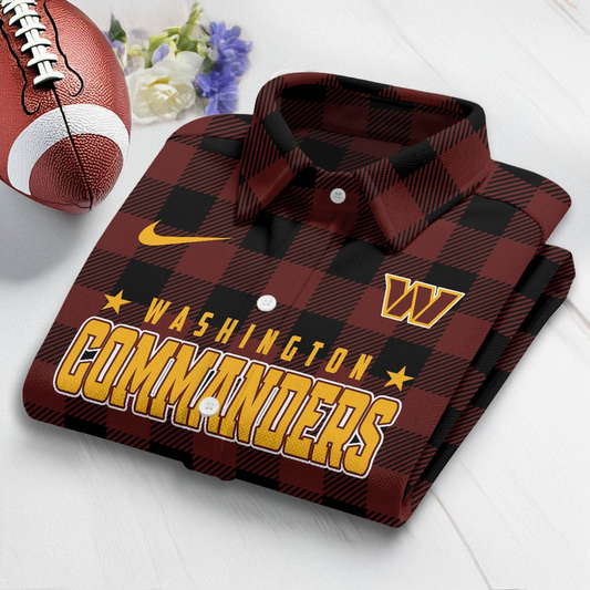 Premium NFL WAS Check Long-sleeve Casual Shirt V1 NMD TTV