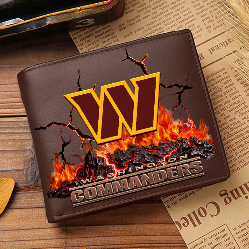 Premium NFL WAS Cracked Fire Leather Wallet V1 NMD TTV
