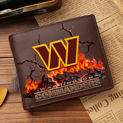 Premium NFL WAS Cracked Fire Leather Wallet V1 NMD TTV
