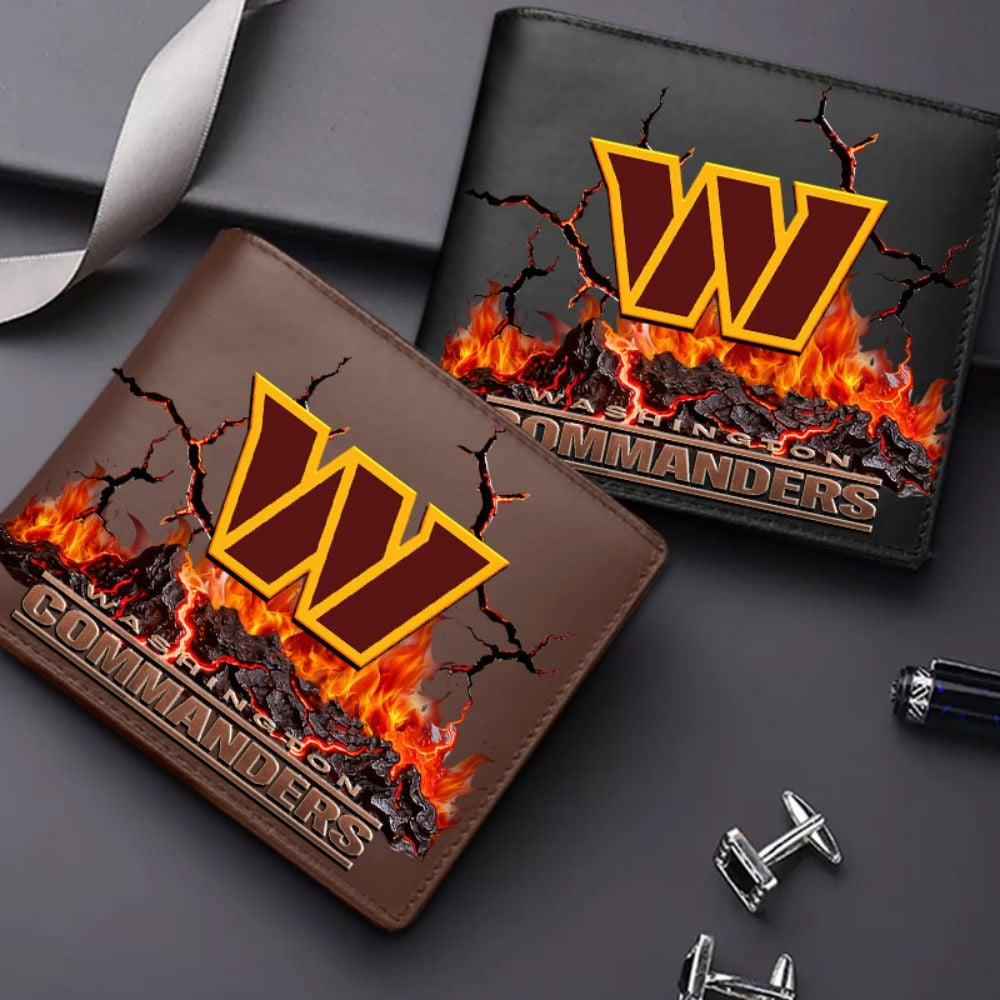 Premium NFL WAS Cracked Fire Leather Wallet V1 NMD TTV