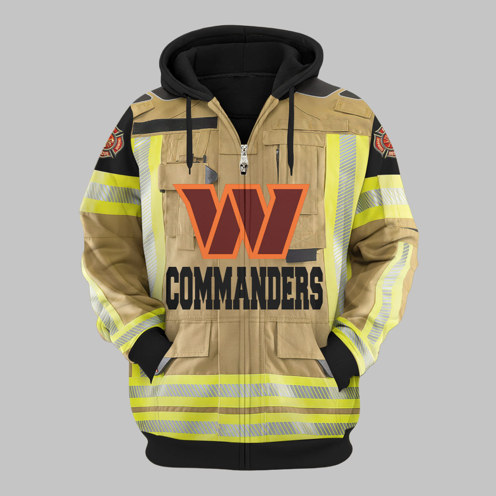 Premium NFL WAS Firefighter Zip Hoodie V1 NMD TTV