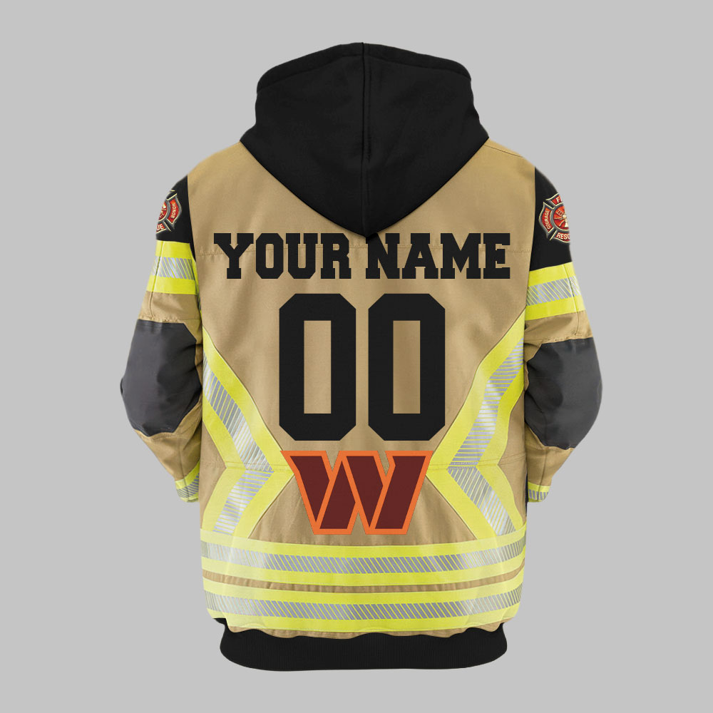 Premium NFL WAS Firefighter Zip Hoodie V1 NMD TTV