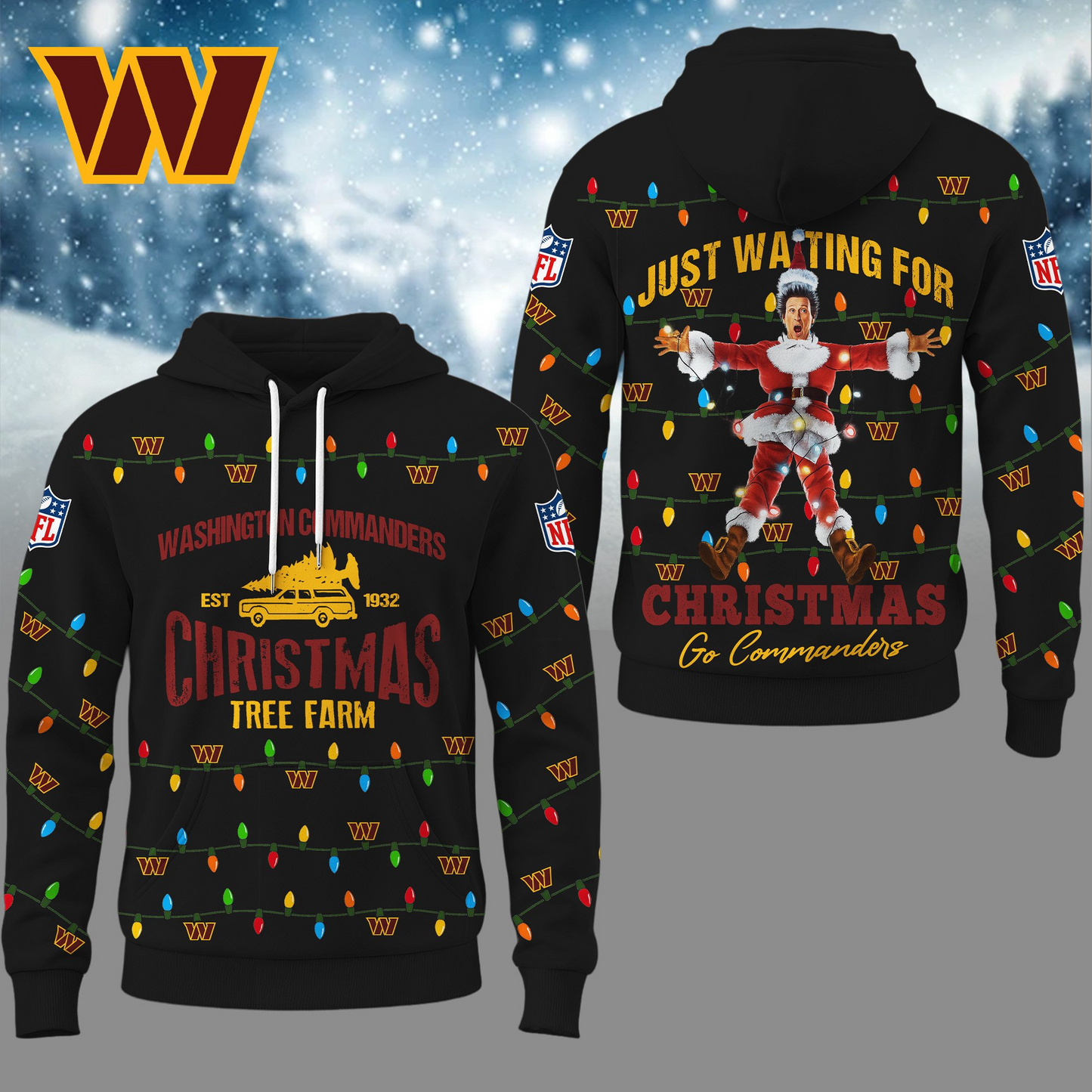 Premium NFL WAS Griswold Christmas Hoodie V1 NMD TTV