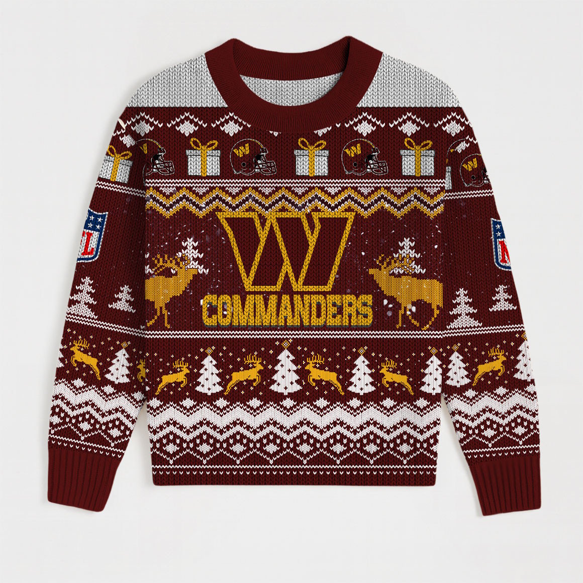 Premium NFL WAS Holiday Sweatshirt & Shorts Set V1 NMD TTV