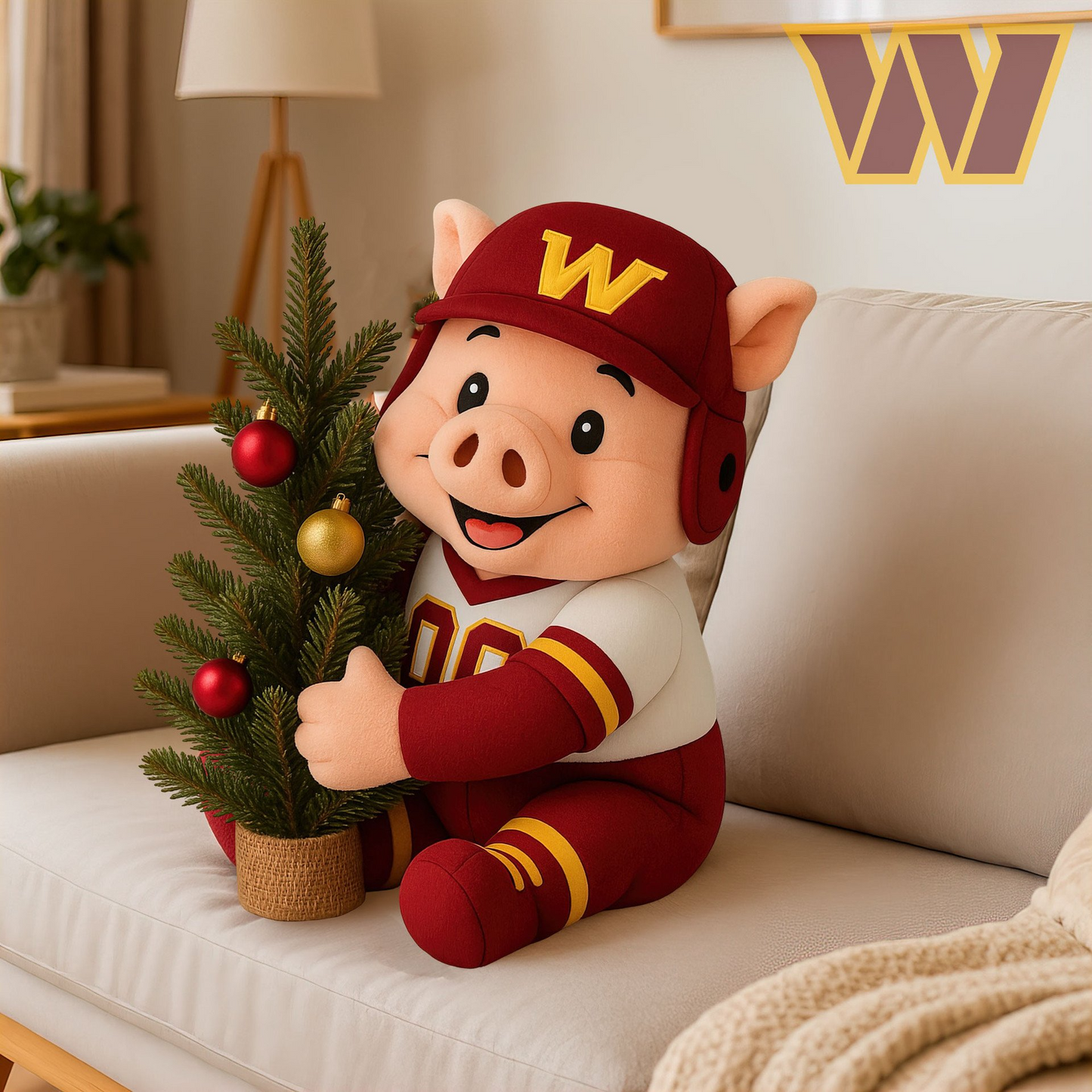 Premium NFL WAS Mascot Plush Pillow V2 NMD TTV