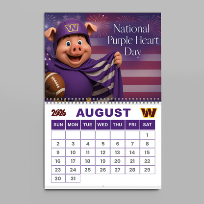 Premium NFL WAS Wall Calendar 2026 V1 NMD TTV