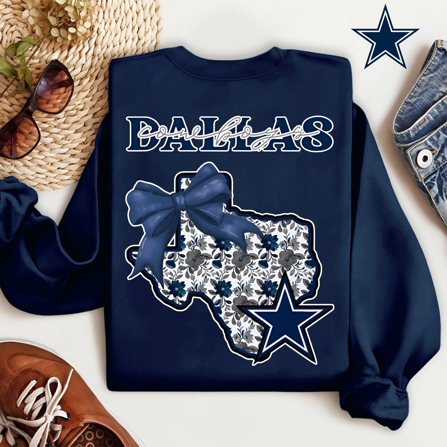Premium NFL x DAL Cozy State Bow Sweatshirt TUANND TANTD
