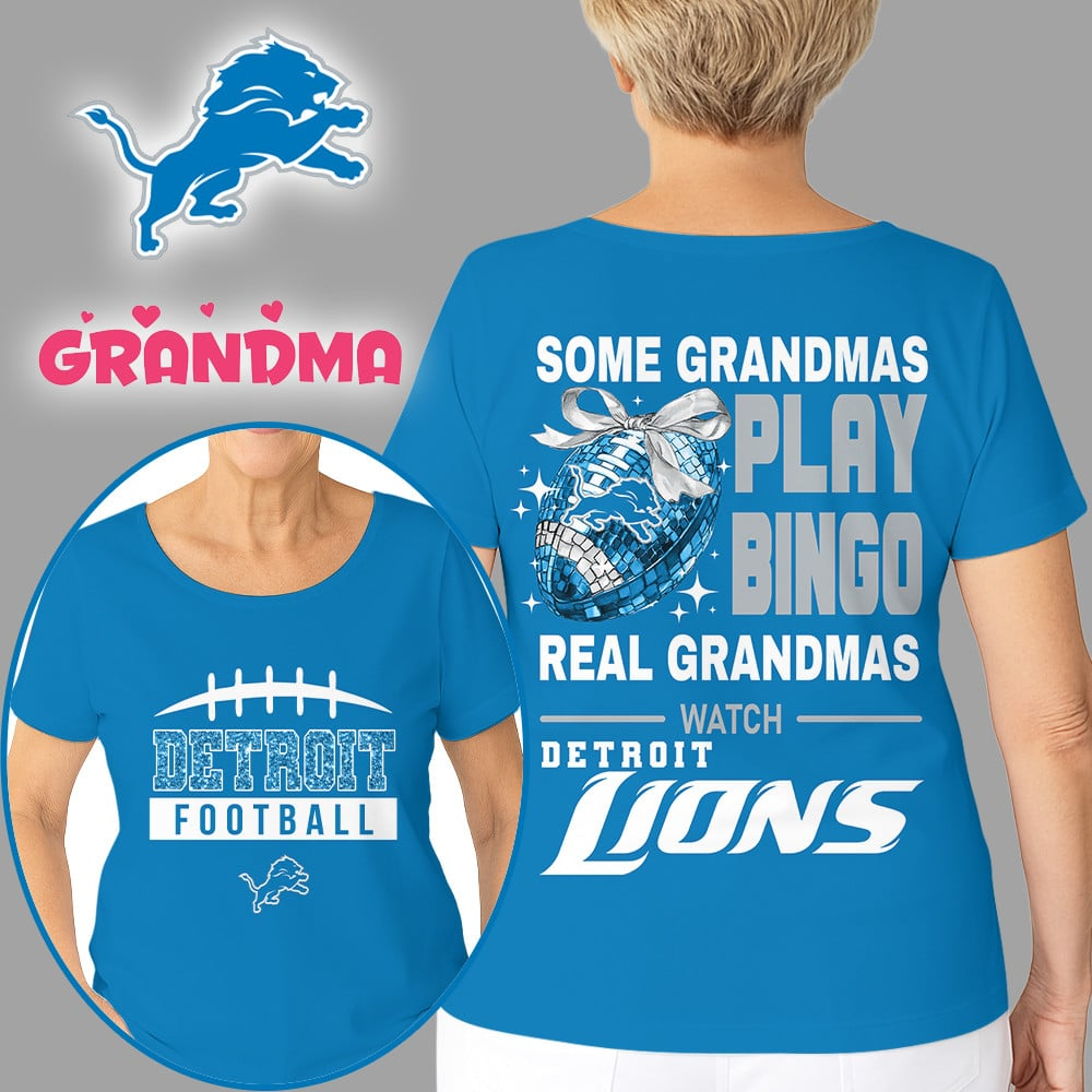 Premium NFL X DET Football Grandmas Fan 3D SHIRT  NDT NHM