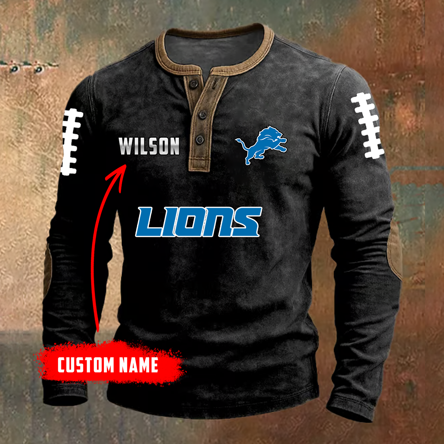 PREMIUM NFL X DET LONG SLEEVE SHIRT NDT TDT