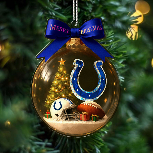 Premium NFL X IND Christmas Ornaments NDT TDT
