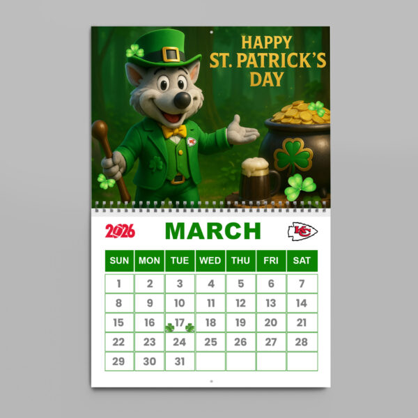 Premium NFL X KCC 2026 Wall Calendar NDT NHM