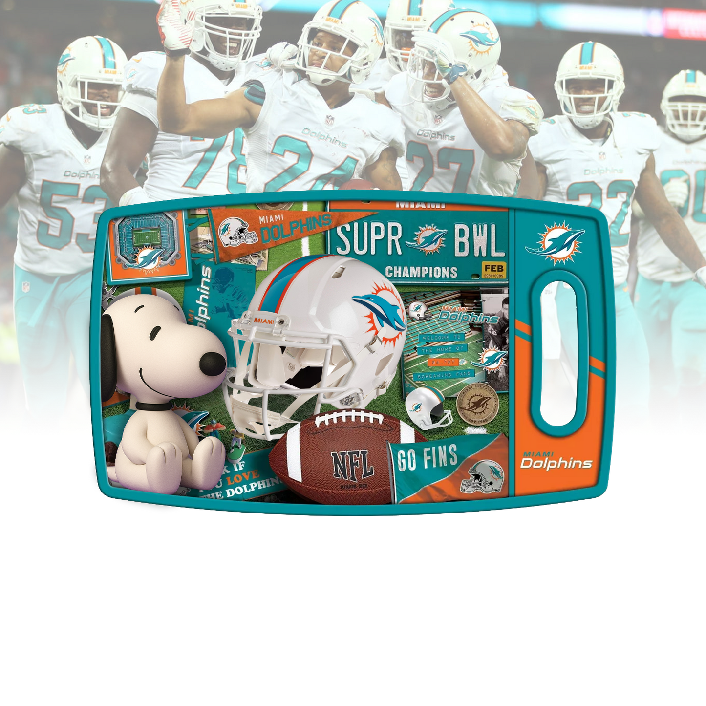 PREMIUM NFL x MIA Retro Series Cutting Board NDT TDT