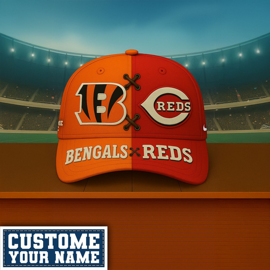 Premium NFL x MLB CIN & CR Crossover Custom Cap V1 NMD TTV