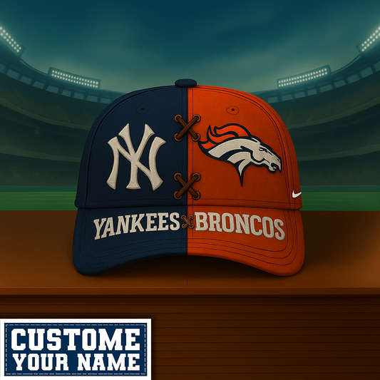 Premium NFL x MLB DEN & NYY Crossover Custom Cap V1 NMD TTV