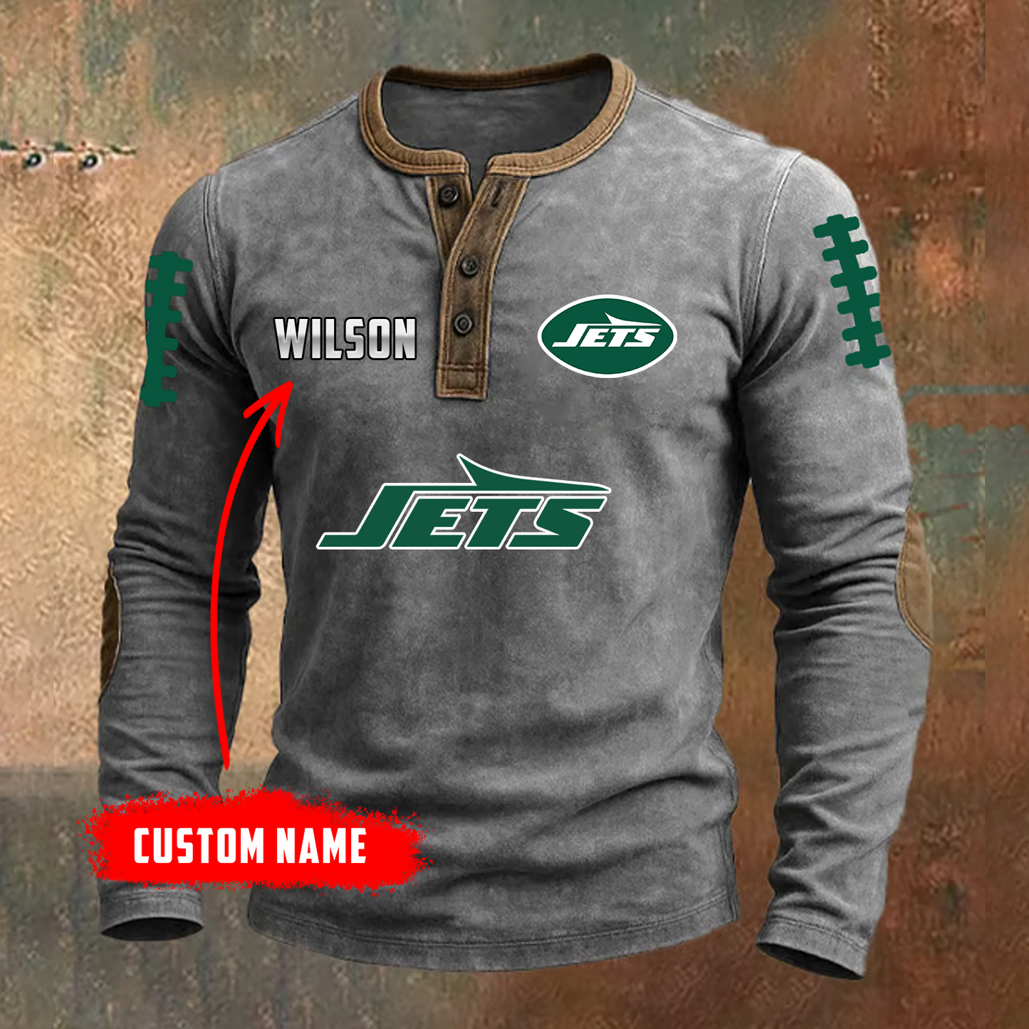 PREMIUM NFL X NYJ LONG SLEEVE SHIRT NDT TDT
