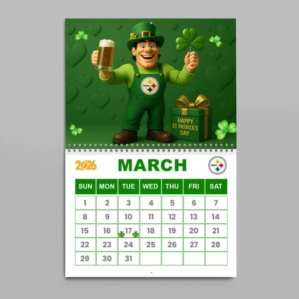 Premium NFL X PIT 2026 Wall Calendar NDT NHM