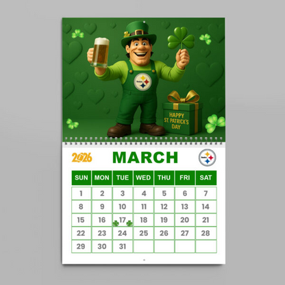 Premium NFL X PIT 2026 Wall Calendar NDT NHM