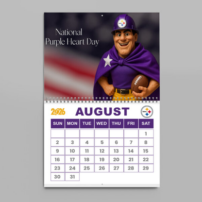 Premium NFL X PIT 2026 Wall Calendar NDT NHM