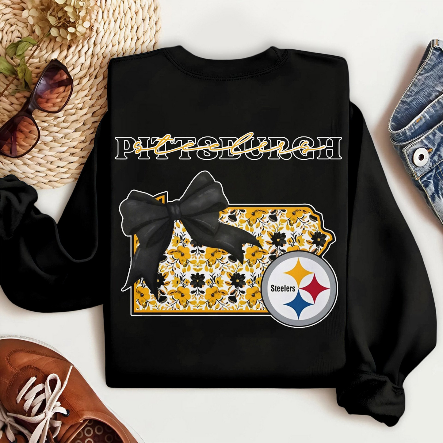Premium NFL x PIT Cozy State Bow Sweatshirt TUANND TANTD
