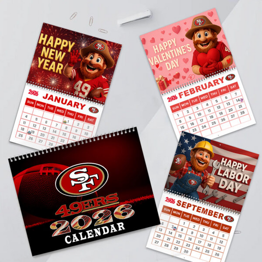 Premium NFL X SF  2026 Wall Calendar NDT NHM