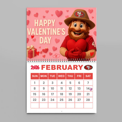 Premium NFL X SF  2026 Wall Calendar NDT NHM