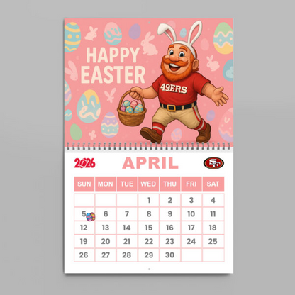 Premium NFL X SF  2026 Wall Calendar NDT NHM