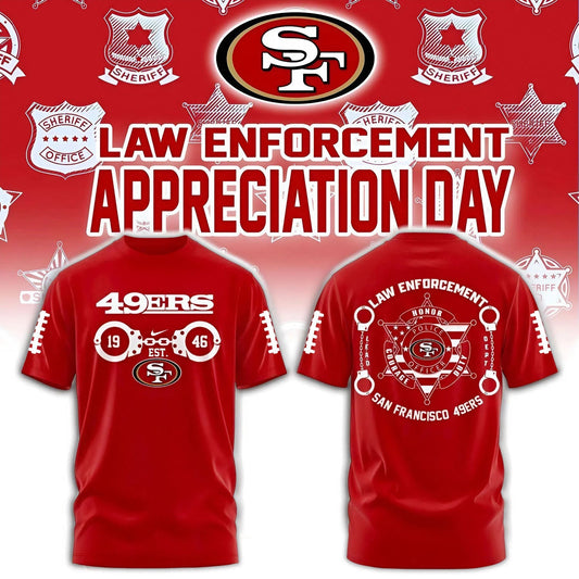 PREMIUM NFL X SF 3D SHIRT Law Enforcement 2025 NDT NHM