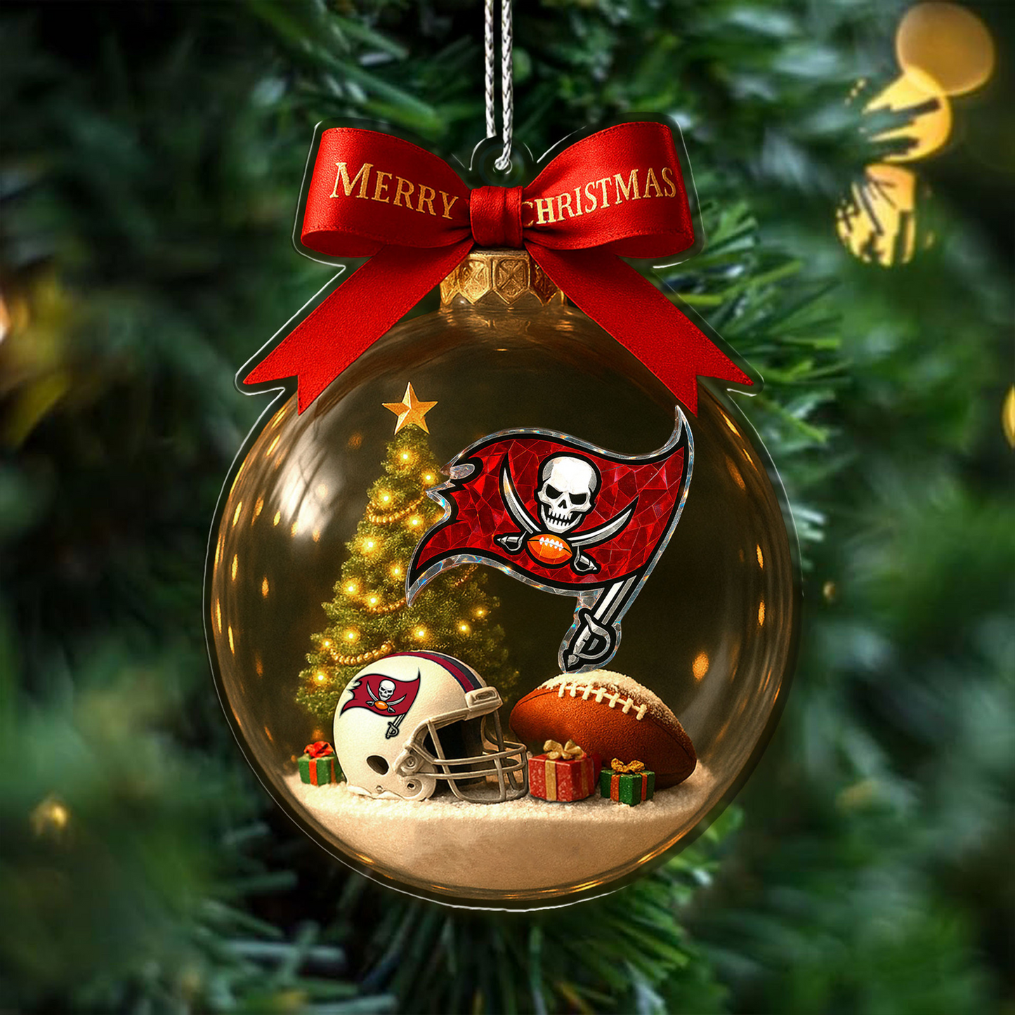 Premium NFL X TB Christmas Ornaments NDT TDT
