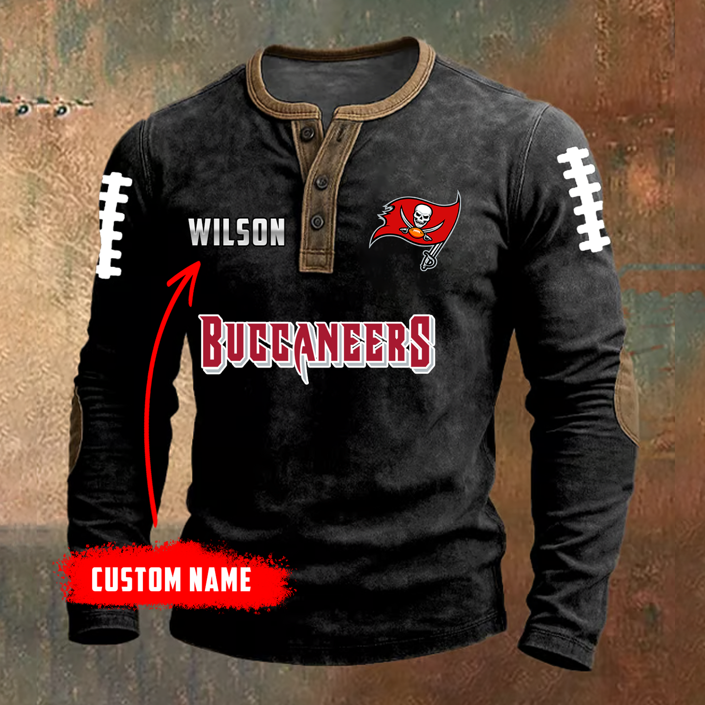 PREMIUM NFL X TB LONG SLEEVE SHIRT NDT TDT