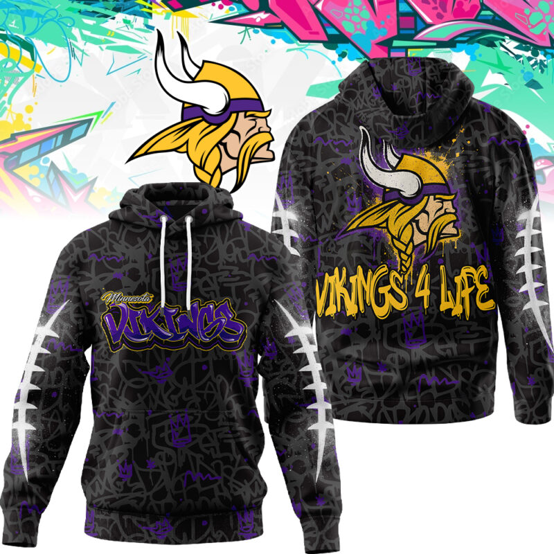 Premium NFL X VIKIG  Special Graffiti My Team 4 Life Hoodie NDT TDT