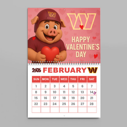 Premium NFL X WAS   2026 Wall Calendar NDT NHM