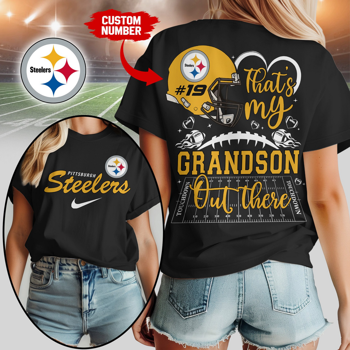 PS Premium NFL That My Grandson Out There Shirt DDT NTL