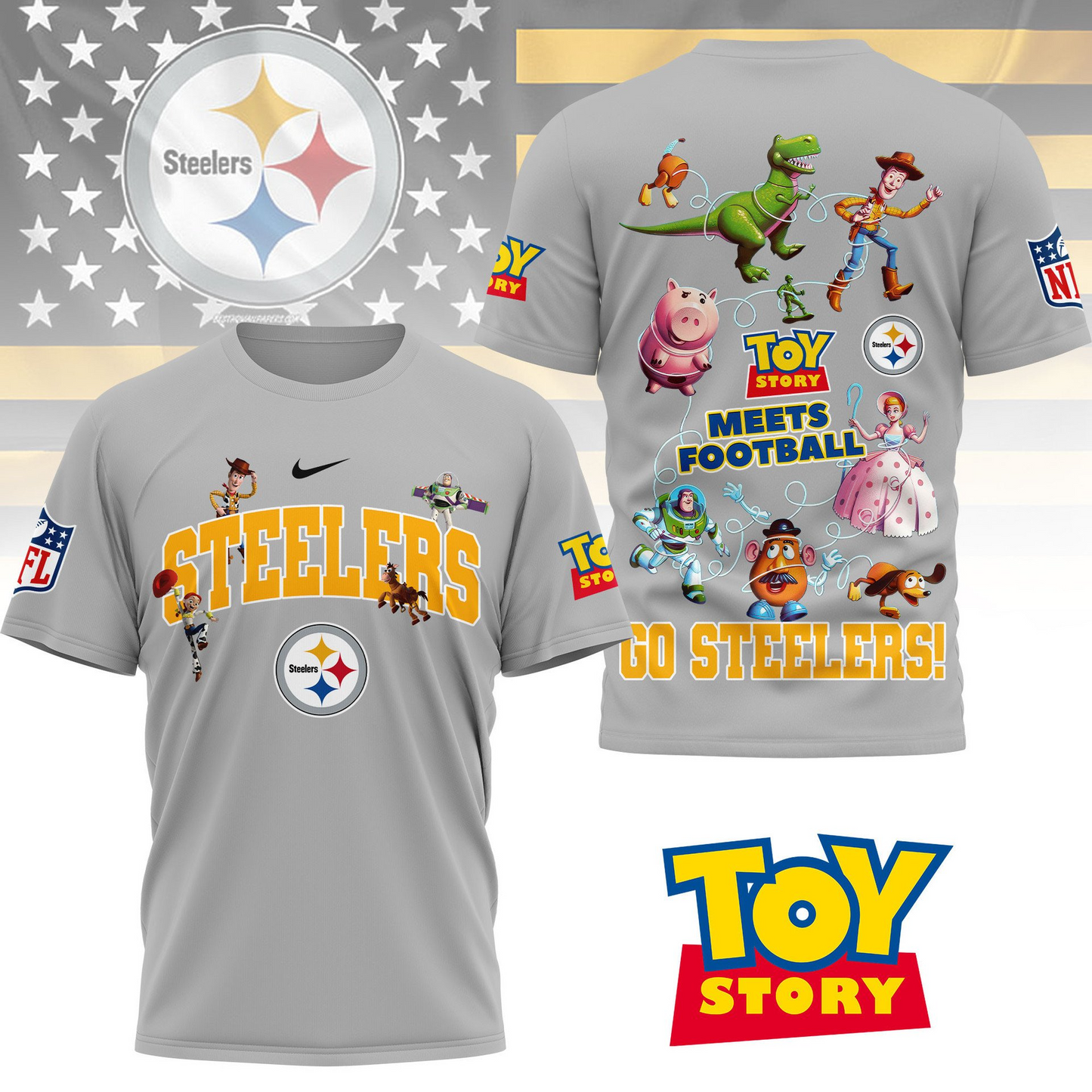 PS Premium NFL Toy Story Fan 3D Shirt DDT CTND
