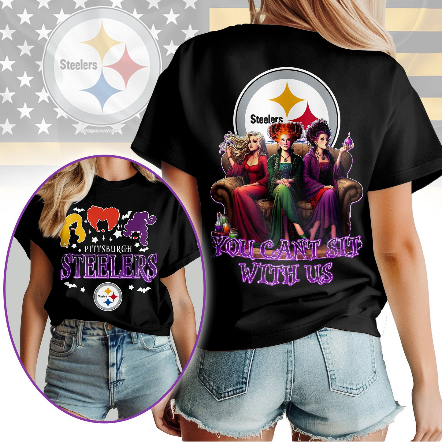 PS Premium NFL You Can't Sit With Us 3D T-shirt DDT NTL