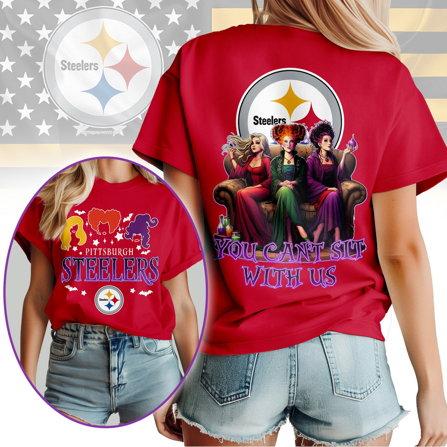 PS Premium NFL You Can't Sit With Us 3D T-shirt DDT NTL