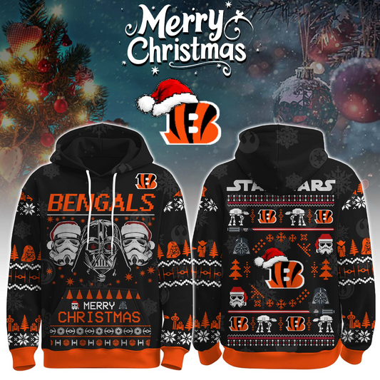 remium NFL CIN x STW Merry Christmas Hoodie V1 NMD TTV