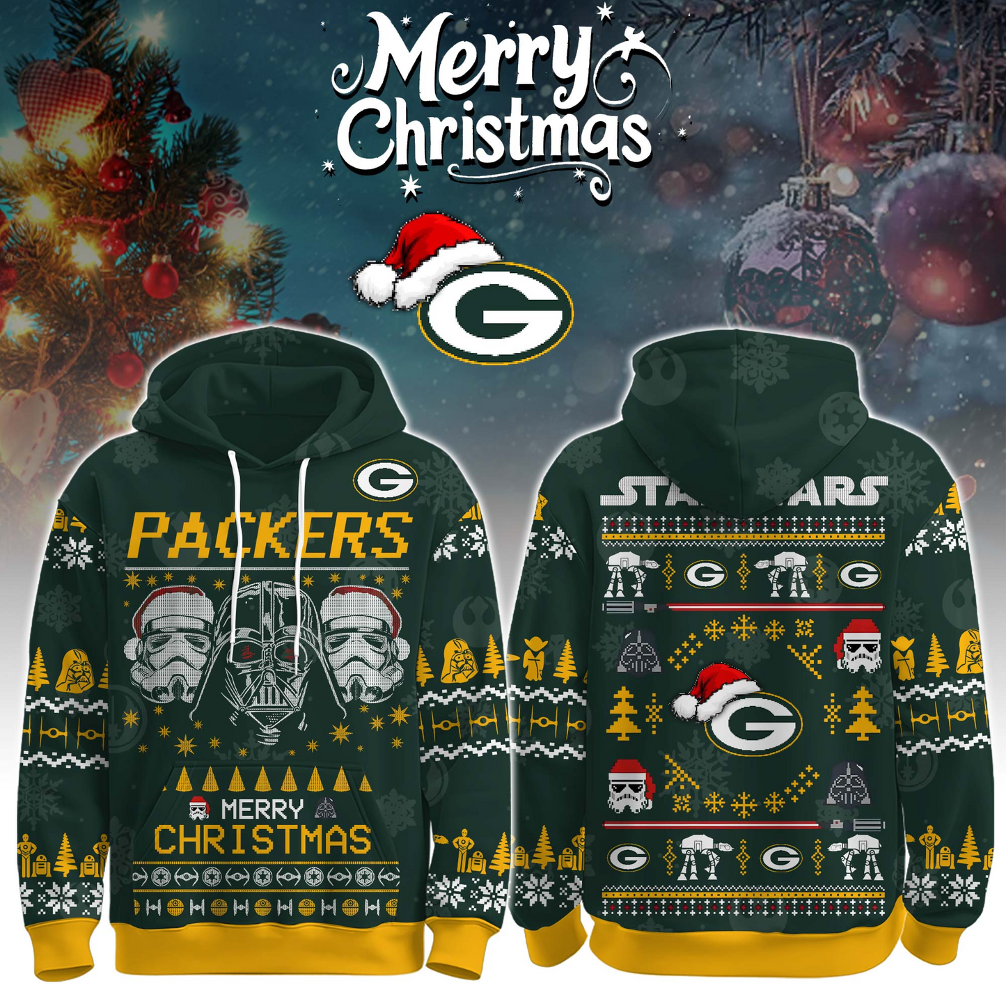 remium NFL GB x STW Merry Christmas Hoodie V1 NMD TTV
