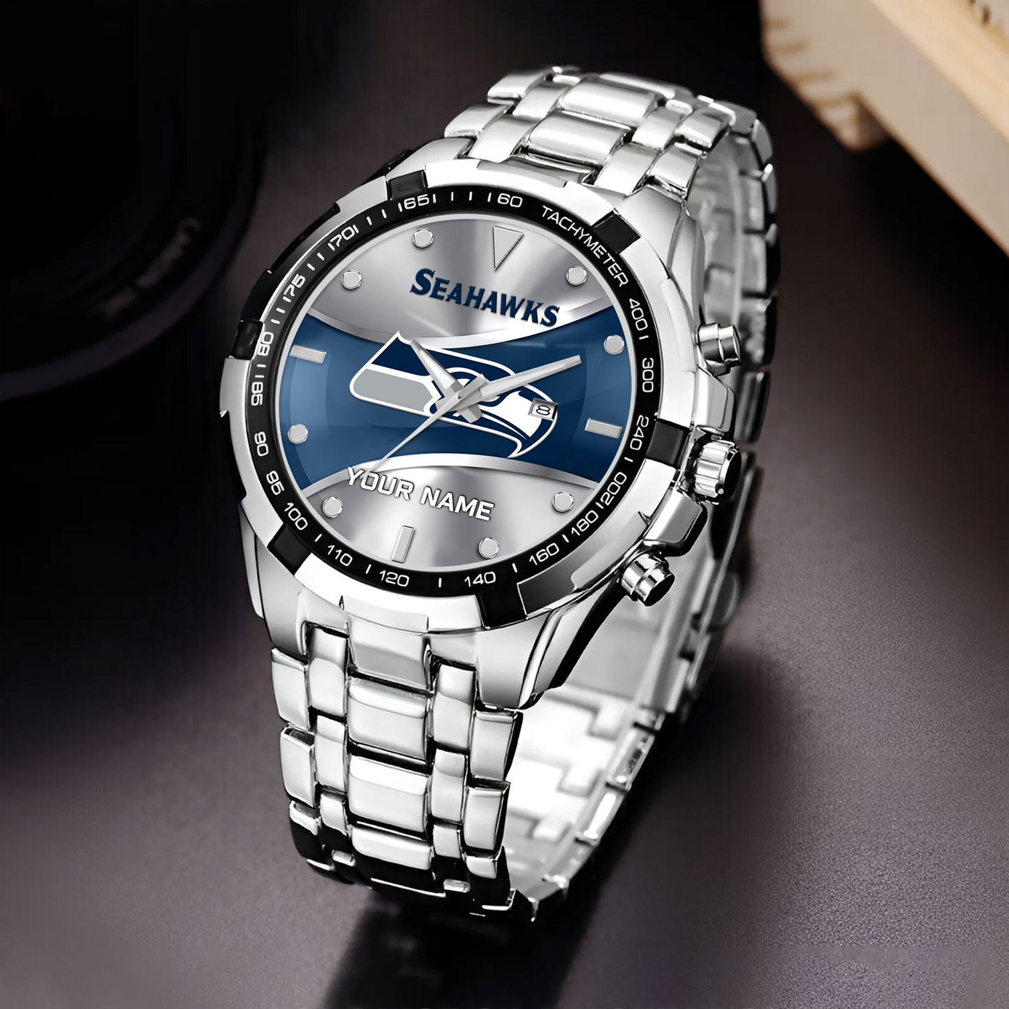 SEA x NFL Alloy Men Quartz Watch - Custom Name DATND TANTD