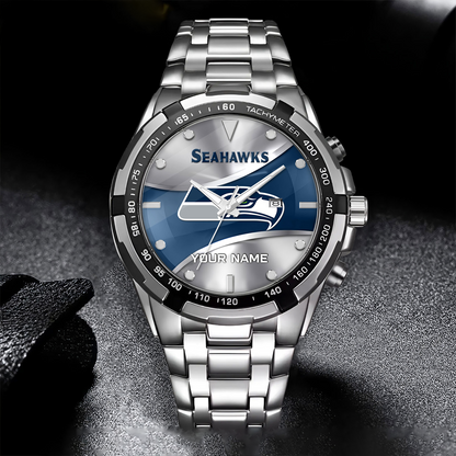 SEA x NFL Alloy Men Quartz Watch - Custom Name DATND TANTD